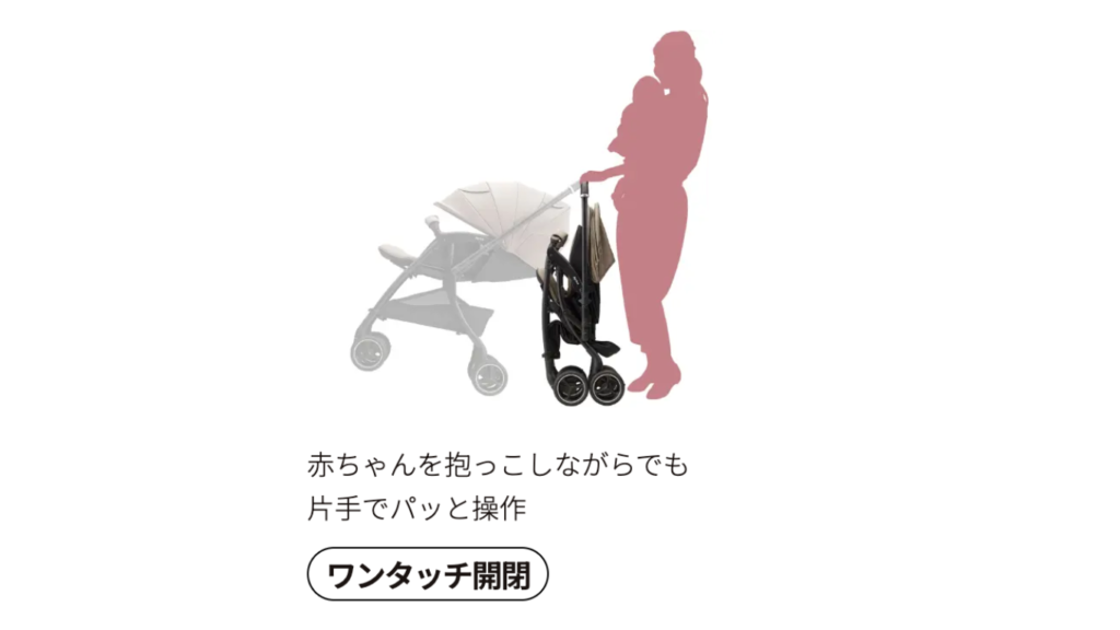 ラクーナクッションシリーズ共通機能　ワンタッチ開閉